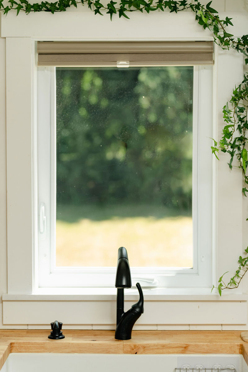 vinyl casement window over kitchen sink